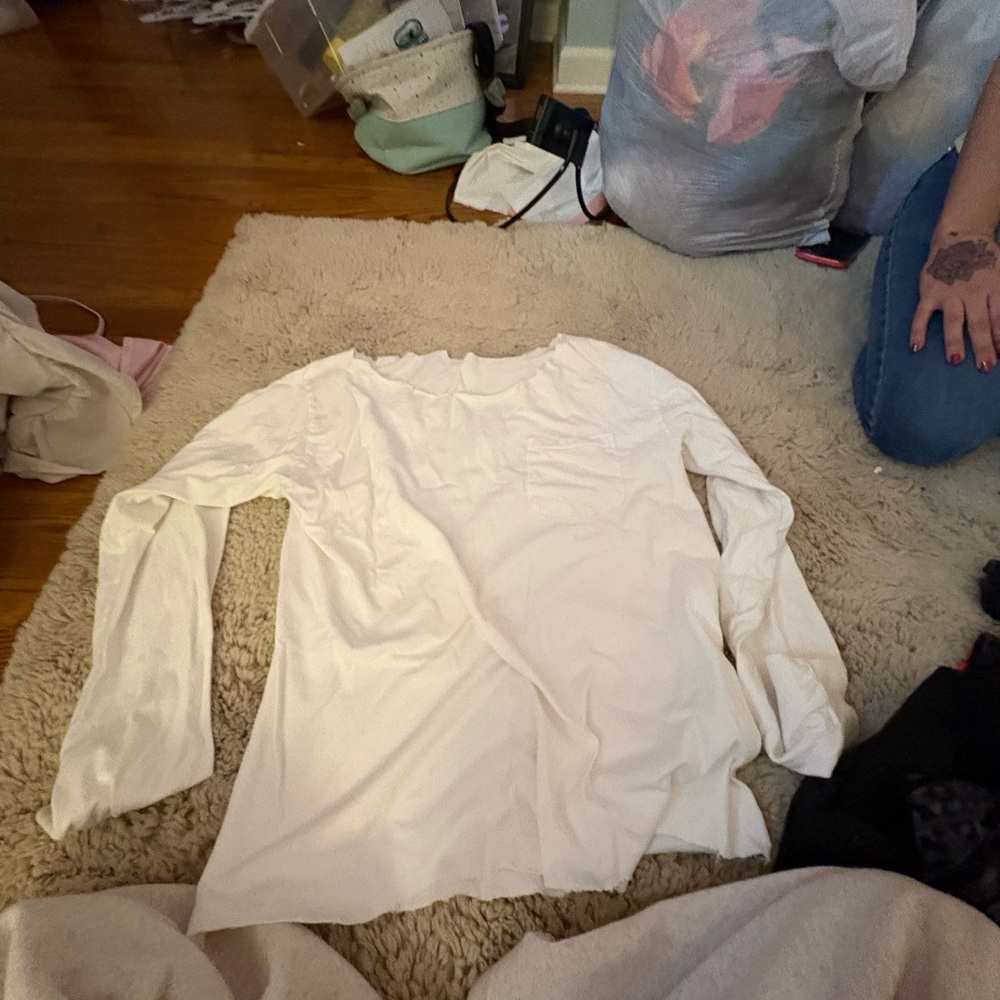 Ivory Ella Long Sleeve Tee - Cream
